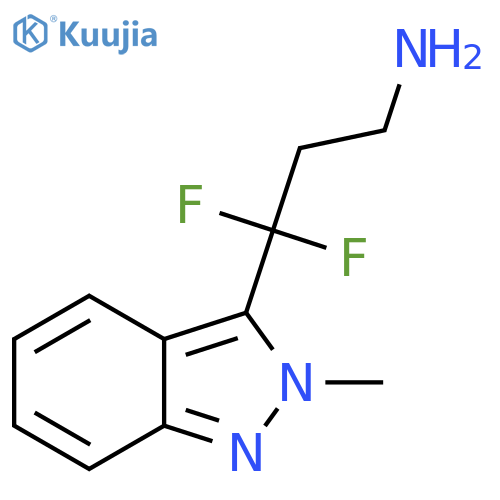 3,3-difluoro-3-(2-methyl-2H-indazol-3-yl)propan-1-amine structure