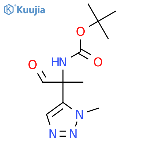 tert-butyl N-2-(1-methyl-1H-1,2,3-triazol-5-yl)-1-oxopropan-2-ylcarbamate structure