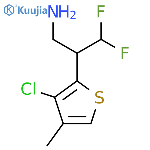 2-(3-chloro-4-methylthiophen-2-yl)-3,3-difluoropropan-1-amine structure