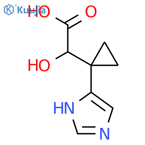 2-hydroxy-2-1-(1H-imidazol-5-yl)cyclopropylacetic acid structure