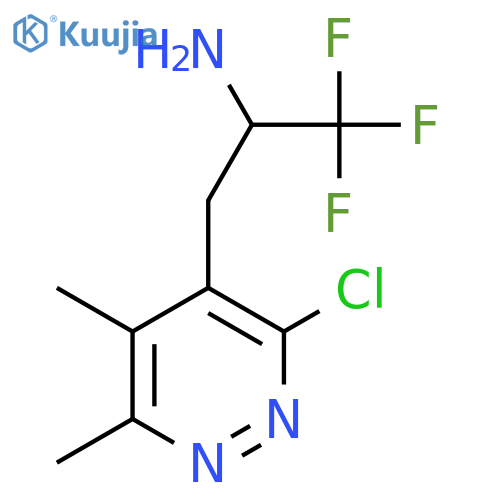 3-(3-chloro-5,6-dimethylpyridazin-4-yl)-1,1,1-trifluoropropan-2-amine structure
