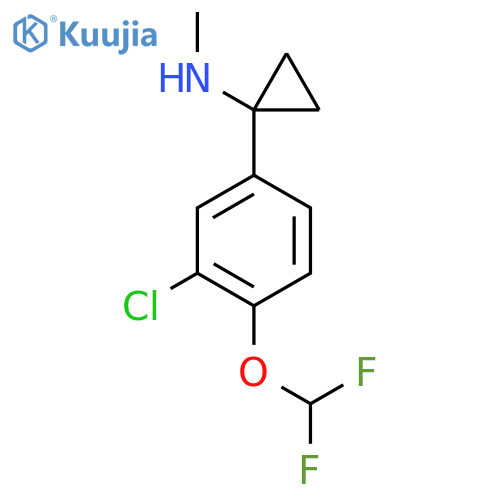 1-3-chloro-4-(difluoromethoxy)phenyl-N-methylcyclopropan-1-amine structure