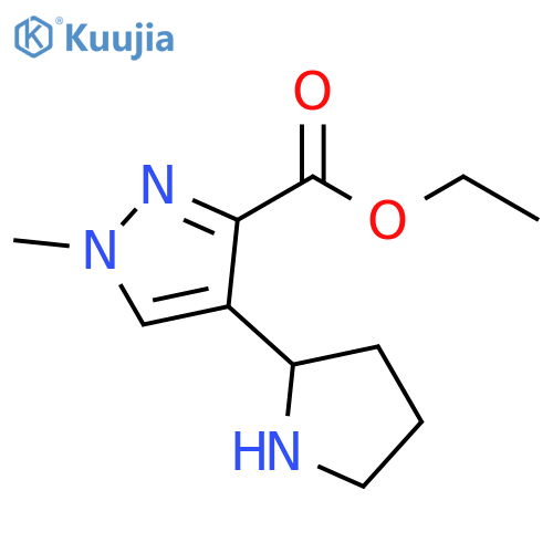 ethyl 1-methyl-4-(pyrrolidin-2-yl)-1H-pyrazole-3-carboxylate structure