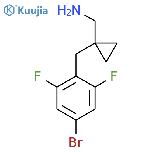 {1-(4-bromo-2,6-difluorophenyl)methylcyclopropyl}methanamine structure