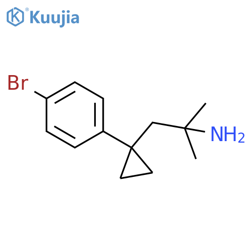 1-1-(4-bromophenyl)cyclopropyl-2-methylpropan-2-amine structure