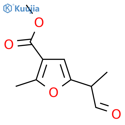methyl 2-methyl-5-(1-oxopropan-2-yl)furan-3-carboxylate structure