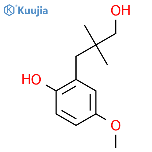 2-(3-hydroxy-2,2-dimethylpropyl)-4-methoxyphenol structure