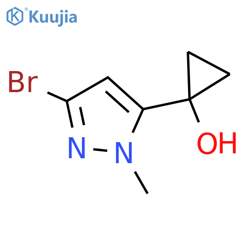 1-(3-bromo-1-methyl-1H-pyrazol-5-yl)cyclopropan-1-ol structure