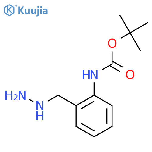 tert-butyl N-2-(hydrazinylmethyl)phenylcarbamate structure