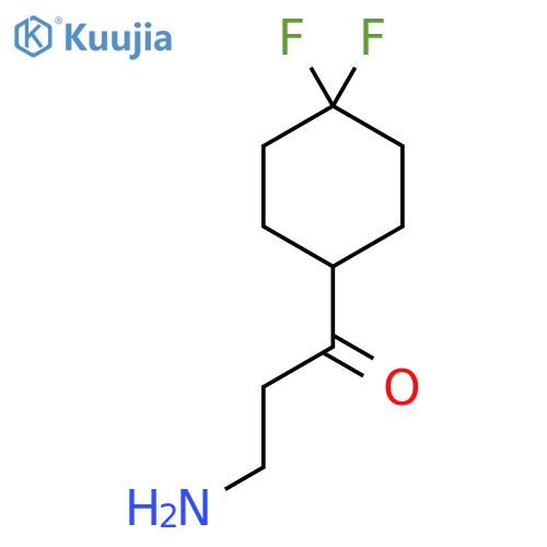 3-amino-1-(4,4-difluorocyclohexyl)propan-1-one structure