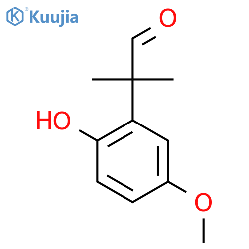 2-(2-hydroxy-5-methoxyphenyl)-2-methylpropanal structure