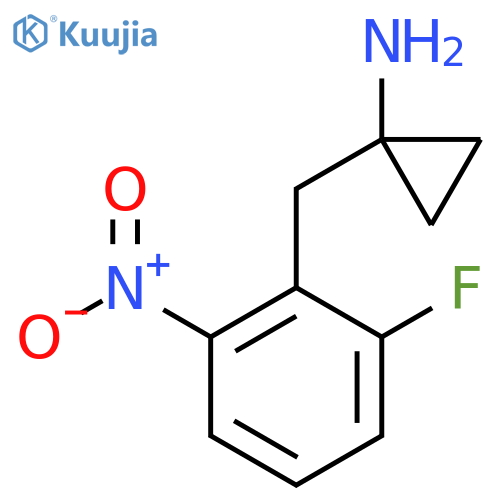 1-(2-fluoro-6-nitrophenyl)methylcyclopropan-1-amine structure