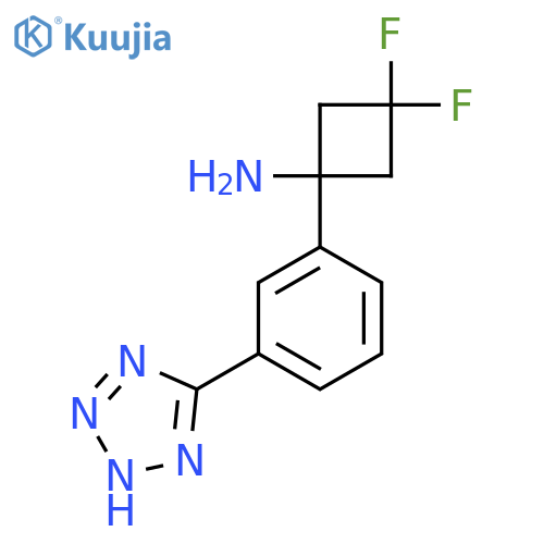 3,3-difluoro-1-3-(1H-1,2,3,4-tetrazol-5-yl)phenylcyclobutan-1-amine structure