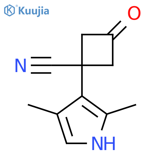 1-(2,4-dimethyl-1H-pyrrol-3-yl)-3-oxocyclobutane-1-carbonitrile structure