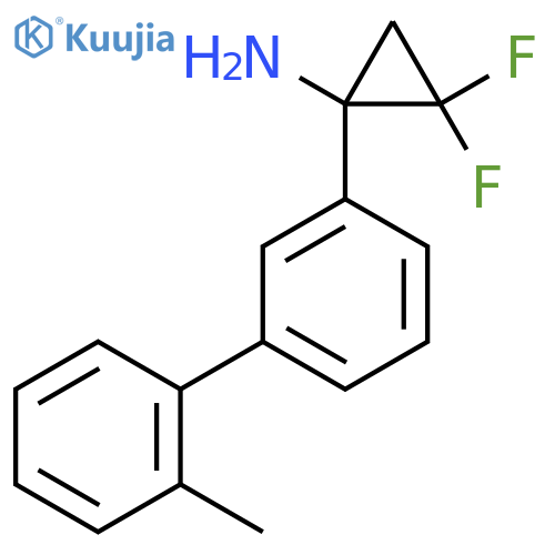 2,2-difluoro-1-3-(2-methylphenyl)phenylcyclopropan-1-amine structure