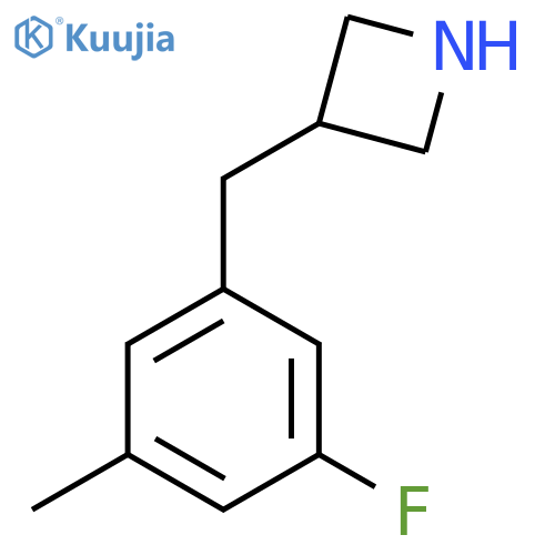 3-(3-fluoro-5-methylphenyl)methylazetidine structure