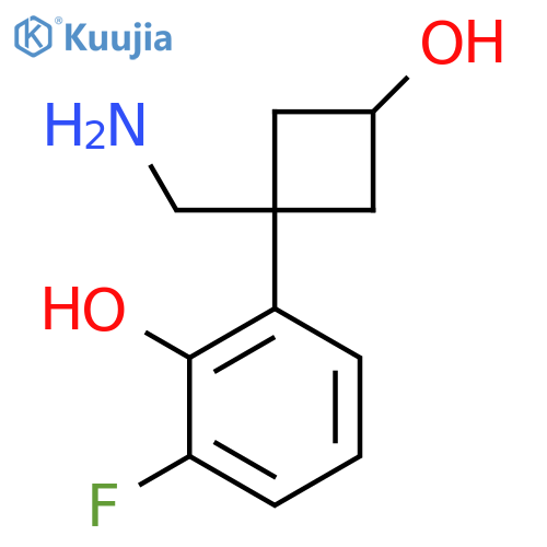 2-1-(aminomethyl)-3-hydroxycyclobutyl-6-fluorophenol structure