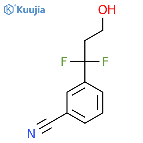 3-(1,1-difluoro-3-hydroxypropyl)benzonitrile structure