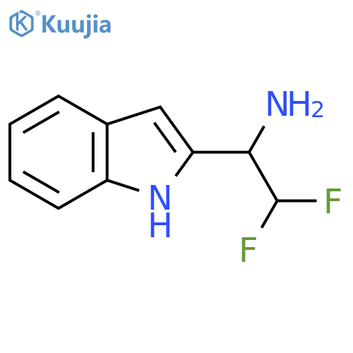 2,2-difluoro-1-(1H-indol-2-yl)ethan-1-amine structure