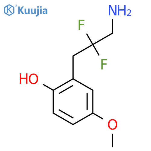 2-(3-amino-2,2-difluoropropyl)-4-methoxyphenol structure