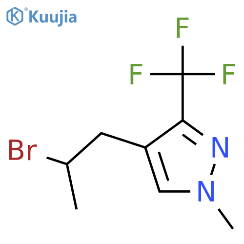 4-(2-bromopropyl)-1-methyl-3-(trifluoromethyl)-1H-pyrazole structure