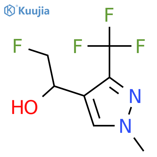 2-fluoro-1-1-methyl-3-(trifluoromethyl)-1H-pyrazol-4-ylethan-1-ol structure
