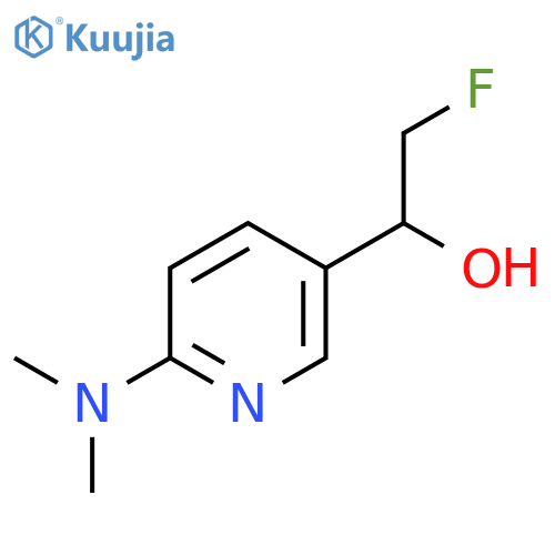 1-6-(dimethylamino)pyridin-3-yl-2-fluoroethan-1-ol structure
