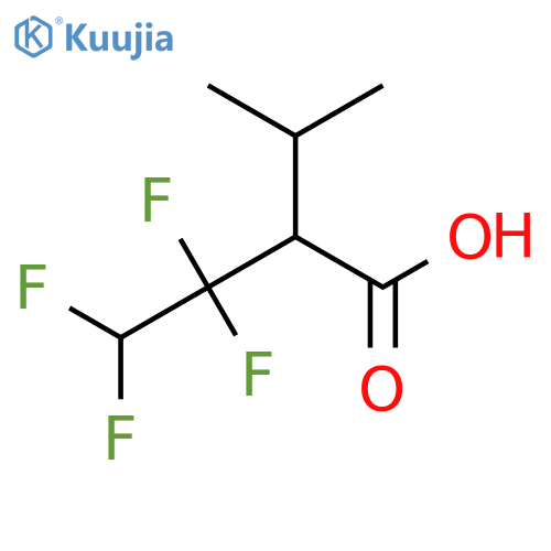 3,3,4,4-tetrafluoro-2-(propan-2-yl)butanoic acid structure