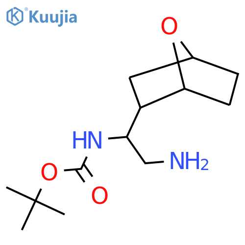 tert-butyl N-(2-amino-1-{7-oxabicyclo2.2.1heptan-2-yl}ethyl)carbamate structure