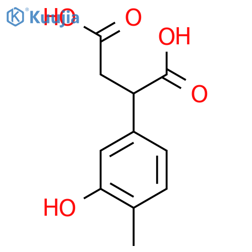 2-(3-hydroxy-4-methylphenyl)butanedioic acid structure