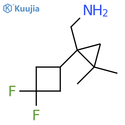 1-(3,3-difluorocyclobutyl)-2,2-dimethylcyclopropylmethanamine structure