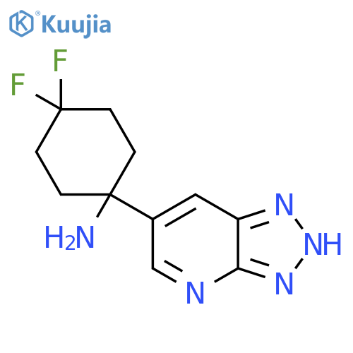 4,4-difluoro-1-{3H-1,2,3triazolo4,5-bpyridin-6-yl}cyclohexan-1-amine structure