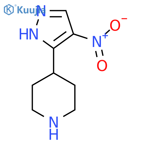 4-(4-nitro-1H-pyrazol-3-yl)piperidine structure