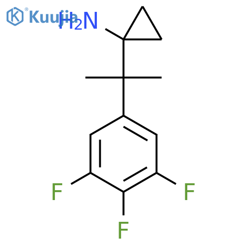 1-2-(3,4,5-trifluorophenyl)propan-2-ylcyclopropan-1-amine structure