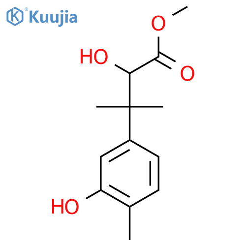 methyl 2-hydroxy-3-(3-hydroxy-4-methylphenyl)-3-methylbutanoate structure