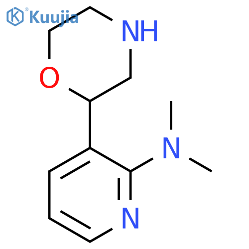 N,N-dimethyl-3-(morpholin-2-yl)pyridin-2-amine structure