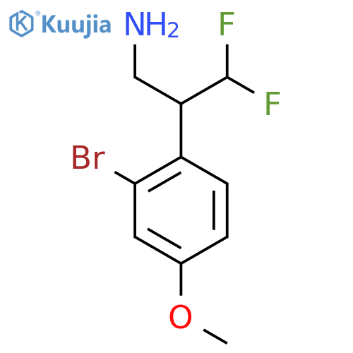2-(2-bromo-4-methoxyphenyl)-3,3-difluoropropan-1-amine structure