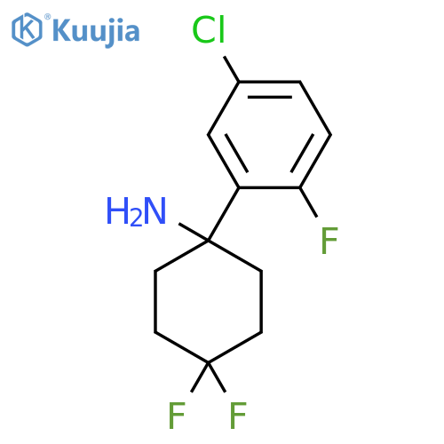 1-(5-chloro-2-fluorophenyl)-4,4-difluorocyclohexan-1-amine structure