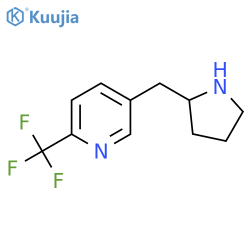 5-(Pyrrolidin-2-ylmethyl)-2-(trifluoromethyl)pyridine structure