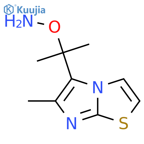O-(2-{6-methylimidazo2,1-b1,3thiazol-5-yl}propan-2-yl)hydroxylamine structure
