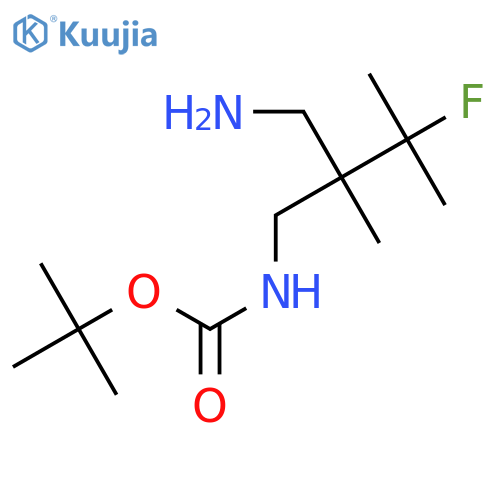 tert-butyl N-2-(aminomethyl)-3-fluoro-2,3-dimethylbutylcarbamate structure