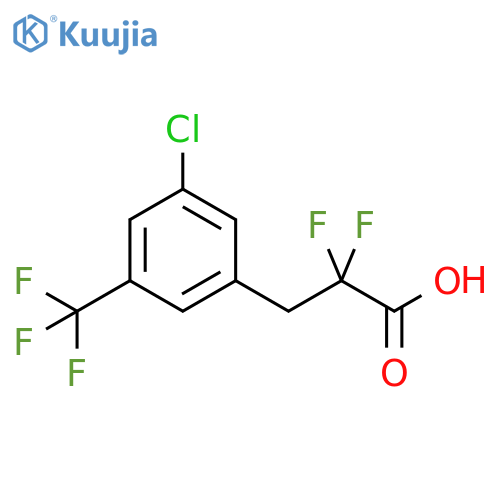 3-3-chloro-5-(trifluoromethyl)phenyl-2,2-difluoropropanoic acid structure