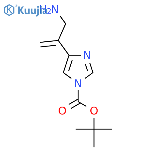 tert-butyl 4-(3-aminoprop-1-en-2-yl)-1H-imidazole-1-carboxylate structure