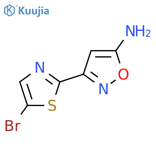 3-(5-bromo-1,3-thiazol-2-yl)-1,2-oxazol-5-amine structure