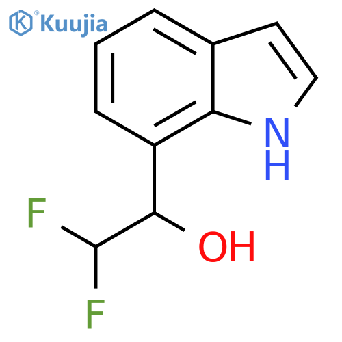 2,2-difluoro-1-(1H-indol-7-yl)ethan-1-ol structure