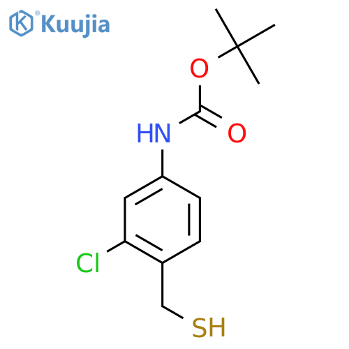tert-butyl N-3-chloro-4-(sulfanylmethyl)phenylcarbamate structure