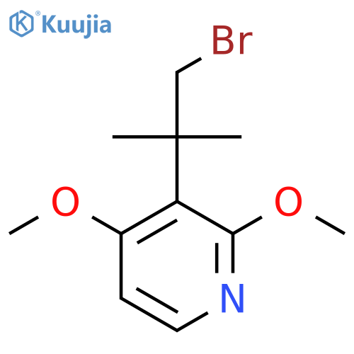 3-(1-Bromo-2-methylpropan-2-yl)-2,4-dimethoxypyridine structure