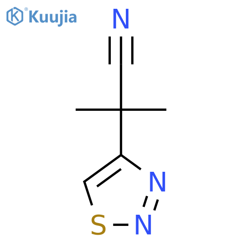 2-methyl-2-(1,2,3-thiadiazol-4-yl)propanenitrile structure