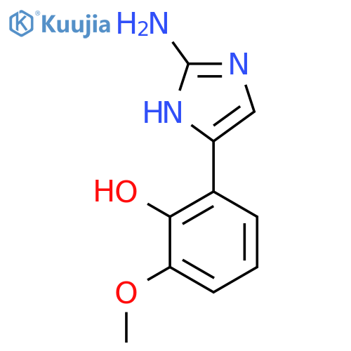 2-(2-amino-1H-imidazol-5-yl)-6-methoxyphenol structure