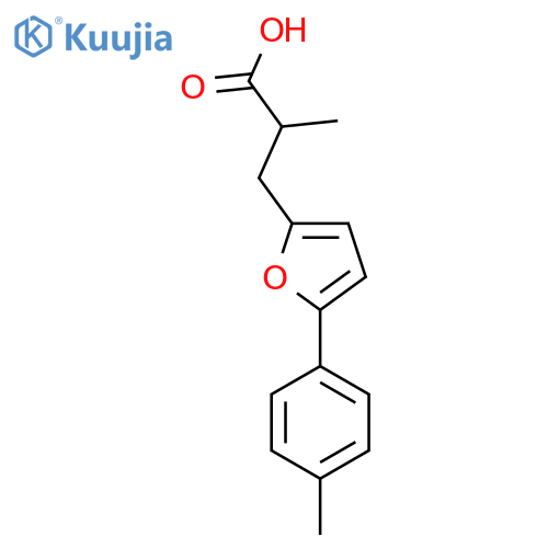 2-methyl-3-5-(4-methylphenyl)furan-2-ylpropanoic acid structure